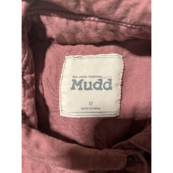 Mudd Embroidered Sleeveless Top Button Down Shirt Casual Mauve Size M - Picture 3 of 7